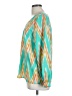 Peaches 'n Cream 100% Polyester Teal Long Sleeve Blouse Size L - photo 5