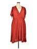 Torrid 100% Rayon Orange Casual Dress Size 3X Plus (3) - photo 1