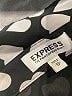 Express 100% Polyester Polka Dots Silver Long Sleeve Blouse Size XS - photo 7
