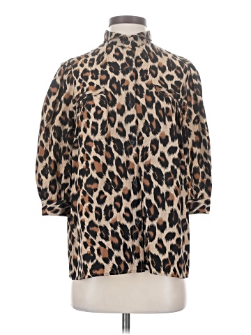 Smythe 3/4 Sleeve Silk Top (view 1)