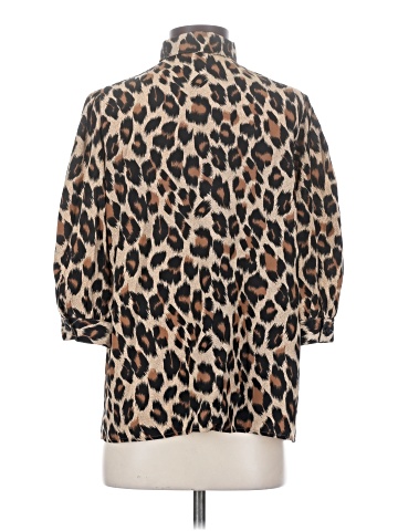 Smythe 3/4 Sleeve Silk Top (view 2)