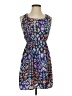 Soprano 100% Polyester Print Blue Casual Dress Size XS - photo 1