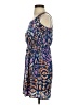 Soprano 100% Polyester Print Blue Casual Dress Size XS - photo 5