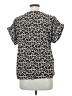 Shein Animal Print Silver Short Sleeve Blouse Size L - photo 2