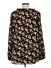 Pleione 100% Polyester Black Long Sleeve Blouse Size L - photo 2