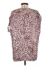 CAbi 100% Polyester Animal Print Pink Short Sleeve Blouse Size XS - photo 2