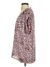 CAbi 100% Polyester Animal Print Pink Short Sleeve Blouse Size XS - photo 5