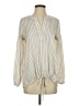Ann Taylor Stripes Ivory Long Sleeve Blouse Size XS - photo 1