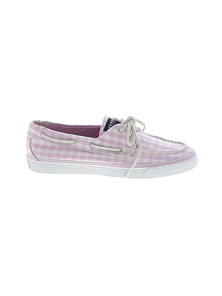 Pre-owned Sperry Top-sider® Sneakers Purple Checkered/gingham Pattern Shoes