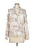 INC International Concepts 100% Polyester Ivory Long Sleeve Blouse Size 8 - photo 1