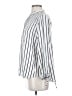 Legoe. Heritage 100% Viscose Stripes Silver Ivory Long Sleeve Blouse Size Sm (0) - photo 5