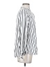Legoe. Heritage 100% Viscose Stripes Silver Ivory Long Sleeve Blouse Size Sm (0) - photo 4