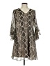 Calvin Klein 100% Polyester Paisley Gray Cocktail Dress Size 8 - photo 1