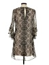 Calvin Klein 100% Polyester Paisley Gray Cocktail Dress Size 8 - photo 2
