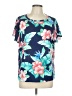 Tommy Bahama Tropical Blue Short Sleeve Blouse Size L - photo 1