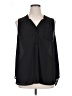 Fervour 100% Polyester Solid Black Sleeveless Blouse Size 1X - photo 1