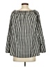 Lafayette 148 New York Checkered-gingham Black 3/4 Sleeve Blouse Size S - photo 2