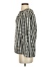 Lafayette 148 New York Checkered-gingham Black 3/4 Sleeve Blouse Size S - photo 5