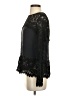 Intermix 100% Silk Black Long Sleeve Silk Top Size S - photo 5