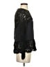 Intermix 100% Silk Black Long Sleeve Silk Top Size S - photo 4