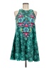 Judith March 100% Polyester Graphic Teal Cocktail Dress Size M - photo 1
