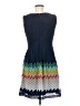 R&K 100% Polyester Chevron-herringbone Blue Casual Dress Size 8 - photo 2