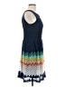 R&K 100% Polyester Chevron-herringbone Blue Casual Dress Size 8 - photo 4