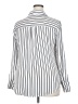 Worthington 100% Polyester Stripes White Long Sleeve Blouse Size XXL - photo 2