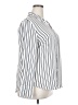 Worthington 100% Polyester Stripes White Long Sleeve Blouse Size XXL - photo 4