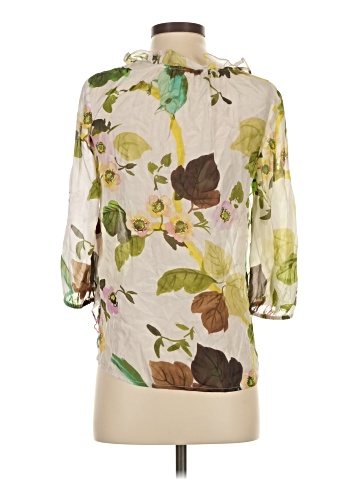 Leifsdottir 3/4 Sleeve Silk Top (view 2)