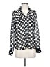 Express 100% Polyester Polka Dots Silver Long Sleeve Blouse Size XS - photo 1