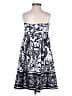Xscape 100% Polyester Paisley White Black Cocktail Dress Size XS - photo 2