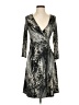 Dots Graphic Gray Cocktail Dress Size S - photo 1
