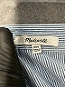 Madewell Chevron-herringbone Blue Long Sleeve Button-Down Shirt Size XXS - photo 7