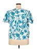 Nicole Miller 100% Polyester Teal Short Sleeve Blouse Size XXL - photo 2