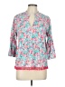 CO 100% Cotton Pink 3/4 Sleeve Blouse Size L - photo 1