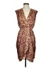 Express 100% Polyester Animal Print Brown Cocktail Dress Size S - photo 1