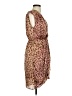 Express 100% Polyester Animal Print Brown Cocktail Dress Size S - photo 4