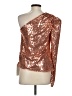 Mac Duggal 100% Polyester Gold Pink Long Sleeve Blouse Size 4 - photo 2