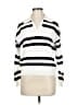 T Tahari Stripes White Pullover Sweater Size M - photo 1