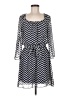 Assorted Brands 100% Polyester Chevron-herringbone Black Casual Dress Size M - photo 1