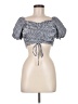 Shop17 100% Polyester Silver Short Sleeve Blouse Size M - photo 1