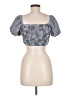 Shop17 100% Polyester Silver Short Sleeve Blouse Size M - photo 2