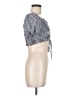 Shop17 100% Polyester Silver Short Sleeve Blouse Size M - photo 4