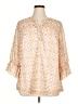 Cj Banks 100% Polyester Yellow 3/4 Sleeve Blouse Size 1X - photo 1