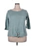 I.N. Studio Teal 3/4 Sleeve Top Size 2X - photo 1