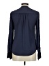 Ann Taylor 100% Nylon Blue Long Sleeve Blouse Size 6 - photo 2