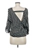 Pleione 100% Polyester Black 3/4 Sleeve Blouse Size M - photo 2