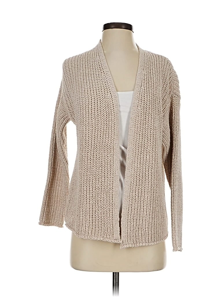 Pre-owned Velvet By Graham & Spencer Cardigan Sweater In Tan