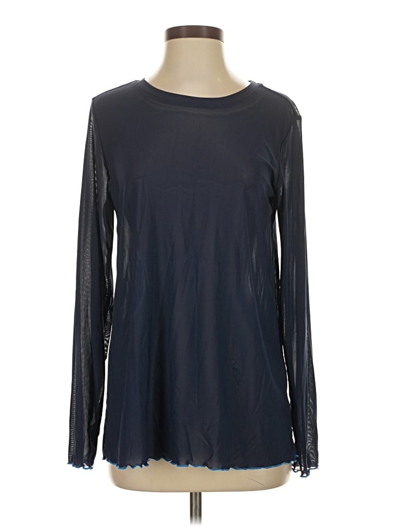 Pre-owned Logo Layers Long Sleeve T-shirt In Blue